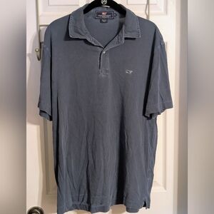 Vineyard Vines Dusty Deep Blue Pima Cotton Polo Shirt size Medium